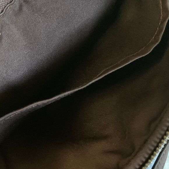 COACH LEGACY Jacquard/Leather Oxblood Burgundy Pouch Crossbody - Picture 9 of 12